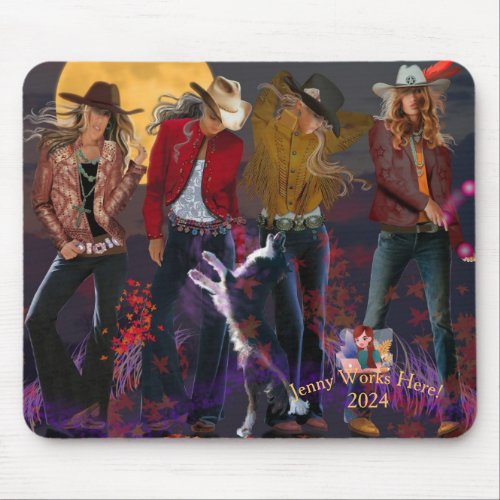 Fantasy Cowgirl Personalized Logo Mousepad