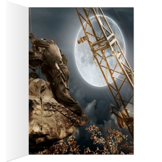 Fantasy  Crane Operator Men in Bucket Trust Night (Inside (Right))