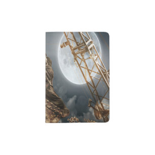 Fantasy  Crane Operator Men in Bucket Trust Night Passport Holder