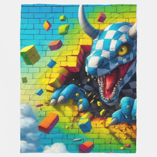 Fantasy Creature Fleece Blanket (Front)