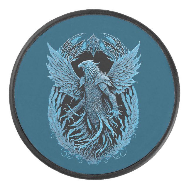 Fantasy Creature | Medieval Eagle Hockey Puck (Front)
