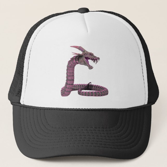 Fantasy Creature Pink Purple Trucker Hat (Front)