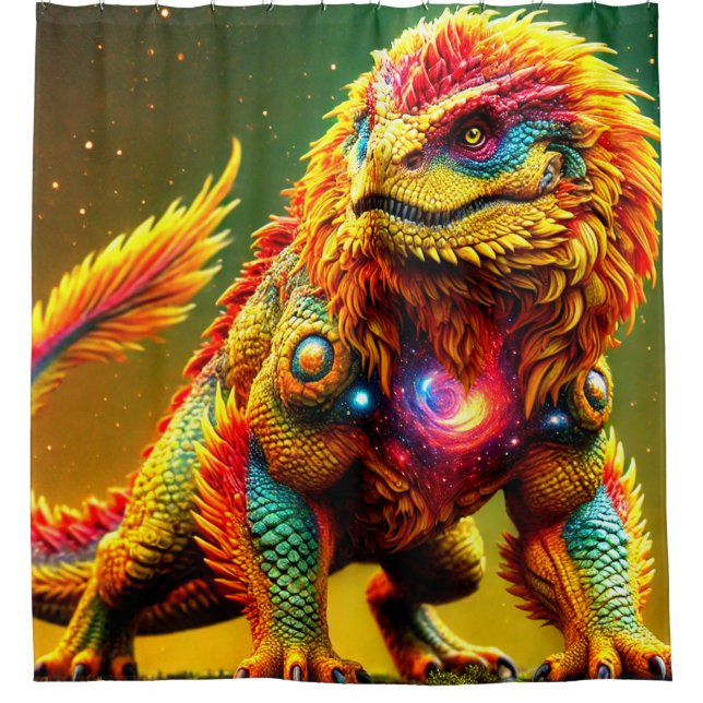 Fantasy Creature Shower Curtain (Front)
