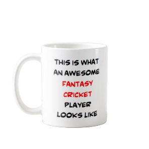 fantasy cricket player, awesome coffee mug