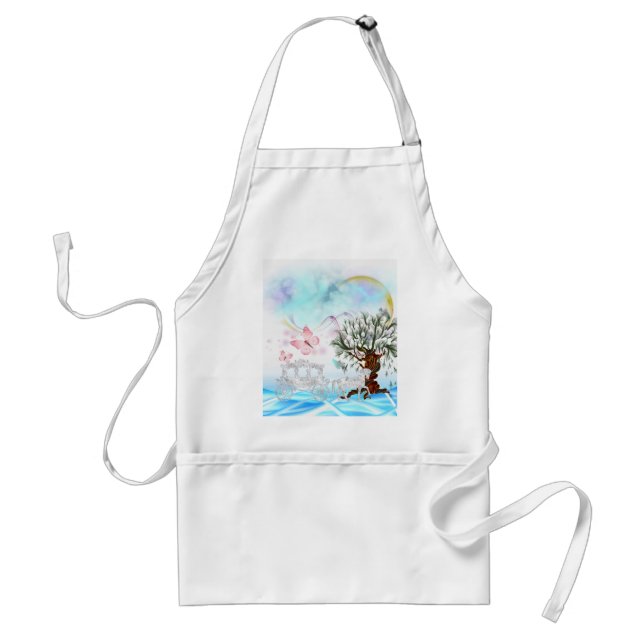 Fantasy Crystal Horse Carriage Adult Apron (Front)