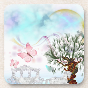 Fantasy Crystal Horse Carriage Beverage Coaster