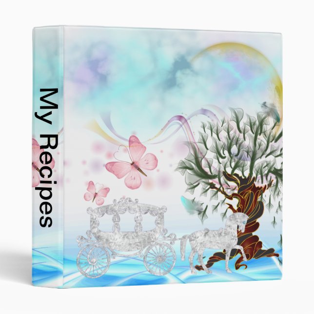 Fantasy Crystal Horse Carriage Binder (Front/Spine)