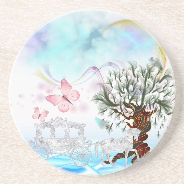Fantasy Crystal Horse Carriage Coaster (Front)