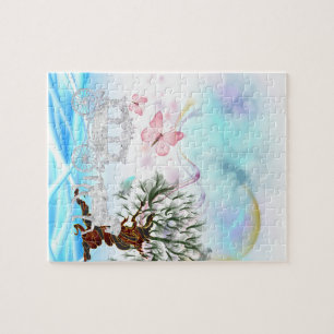 Fantasy Crystal Horse Carriage Jigsaw Puzzle