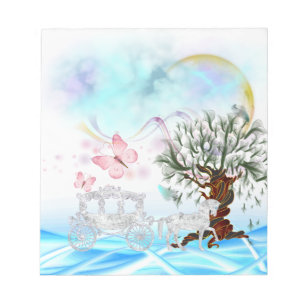 Fantasy Crystal Horse Carriage Notepad