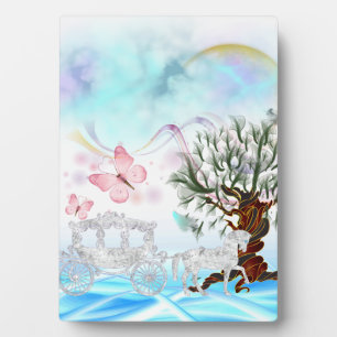 Fantasy Crystal Horse Carriage Plaque