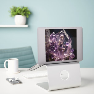 Fantasy Crystals Amethyst Fairy Sticker