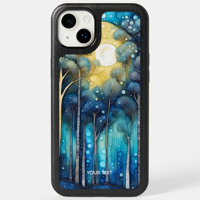 Fantasy Cute Abstract Forest Moon Otterbox iPhone Case (Back)