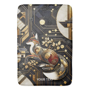 Fantasy Cute Abstract Fox Art Bath Mat