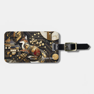 Fantasy Cute Abstract Fox Art Luggage Tag