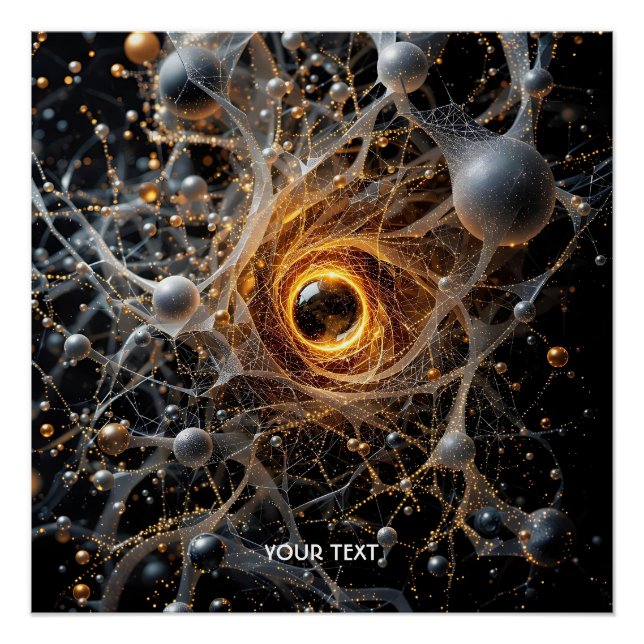 Fantasy Cute Abstract Space Scene Poster (Front)