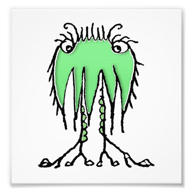 Fantasy cute alien drawing photo print (Front)