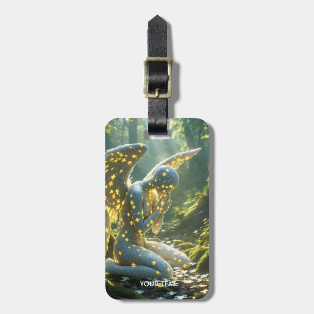 Fantasy Cute Angelic Figure Puzzle Luggage Tag (Front Vertical)