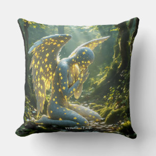Fantasy Cute Angelic Figure Puzzle Throw Pillow