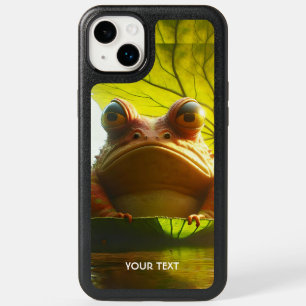Fantasy Cute Angry Frog Leaf OtterBox iPhone 14 Plus Case