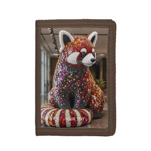 Fantasy Cute Art Deco Panda Tri-fold Wallet