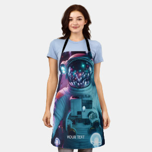 Fantasy Cute  Astronaut Jellyfish Space Apron
