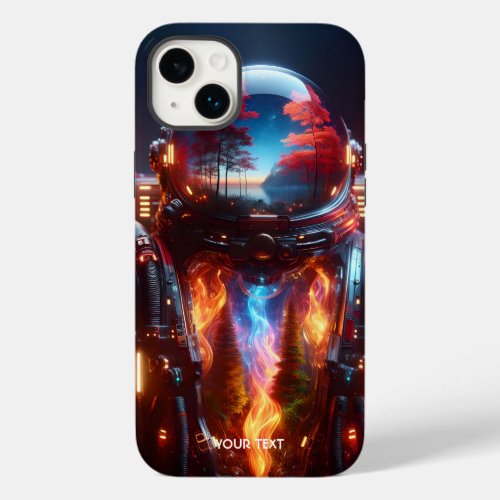 Fantasy Cute Astronaut Landscape Fire Case_Mate iPhone 14 Plus Case