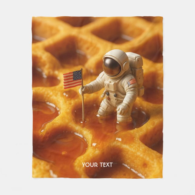 Fantasy Cute Astronaut On Maple Fleece Blanket (Front)