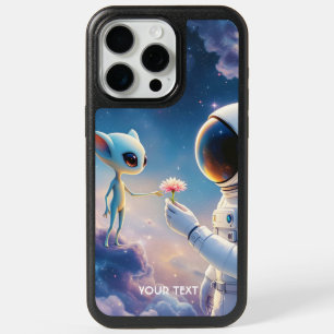 Fantasy Cute Astronaut Space Flower iPhone 15 Pro Max Case