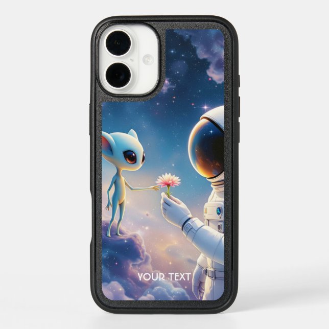 Fantasy Cute Astronaut Space Flower Otterbox iPhone Case (Back)