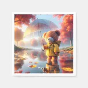 Fantasy Cute Baby Bear Umbrella Napkins