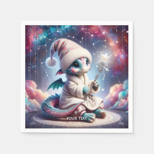Fantasy Cute Baby Dragon Staff Napkins