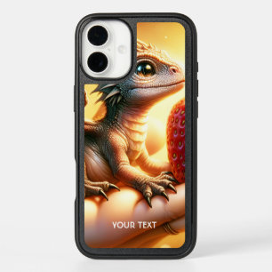 Fantasy Cute Baby Dragon Strawberry iPhone 16 Plus Case