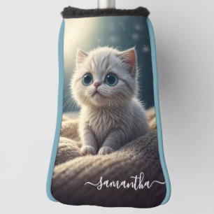 Fantasy Cute Baby Kitty Cat Lover's Personalized Golf Head Cover