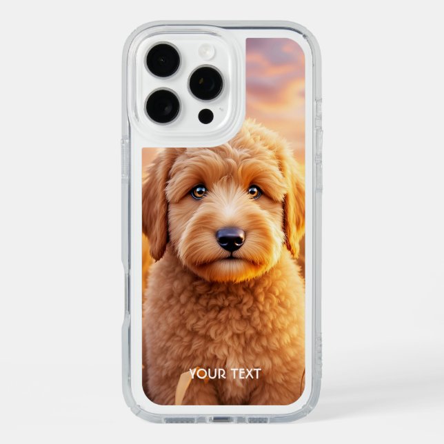 Fantasy Cute Baby Labradoodle Wheat Speck iPhone Case (Front)
