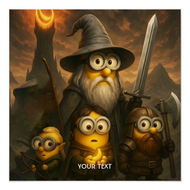 Fantasy Cute Bananas Brave Party Poster (Front)