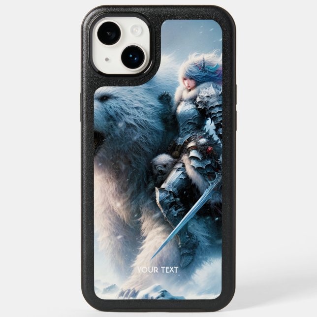 Fantasy Cute Bear Female Warrior Otterbox iPhone Case (Back)