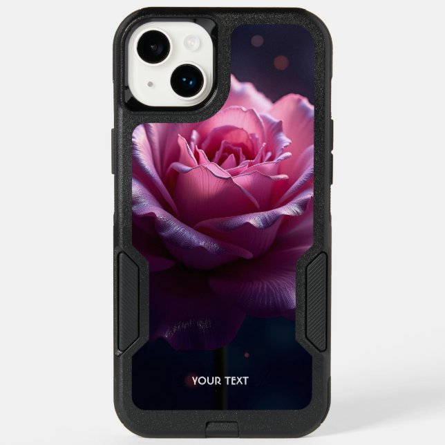 Fantasy Cute Beautiful Pink Rose Otterbox iPhone Case (Back)