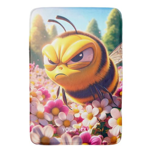 Fantasy Cute Bee Flowers Sun Bath Mat