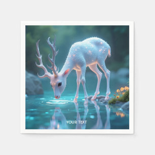 Fantasy Cute Blue Baby Deer Napkins