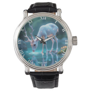 Fantasy Cute Blue Baby Deer Watch