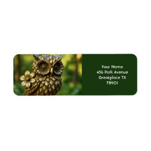 Fantasy Cute Brass Owl Skates Label