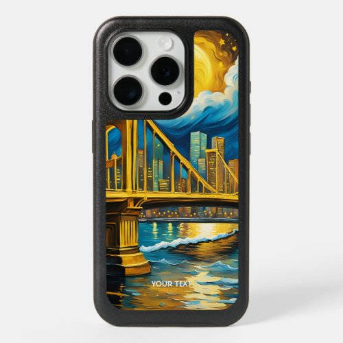 Fantasy Cute Bridge City Moon iPhone 15 Pro Case