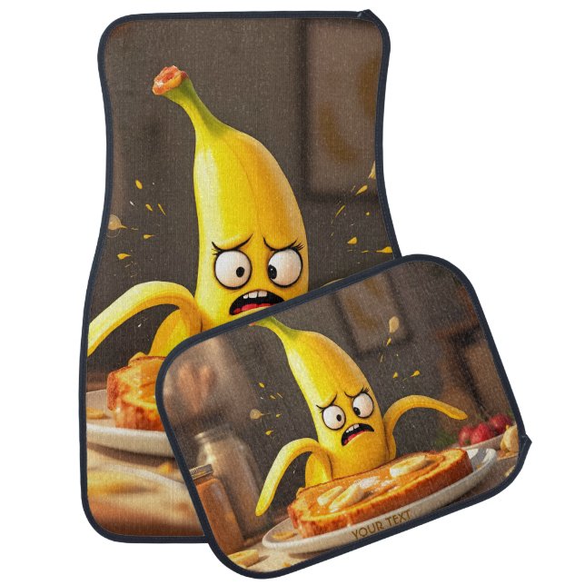 Fantasy Cute Butter Banana Toast Car Floor Mat (Set)