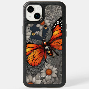 Fantasy Cute Butterfly Filigree Flowers OtterBox iPhone 14 Plus Case