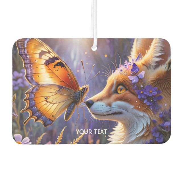 Fantasy Cute Butterfly Fox Flowers Air Freshener (Front)