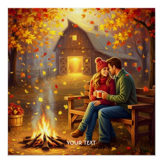 Fantasy Cute  Campfire Date Country Poster (Front)