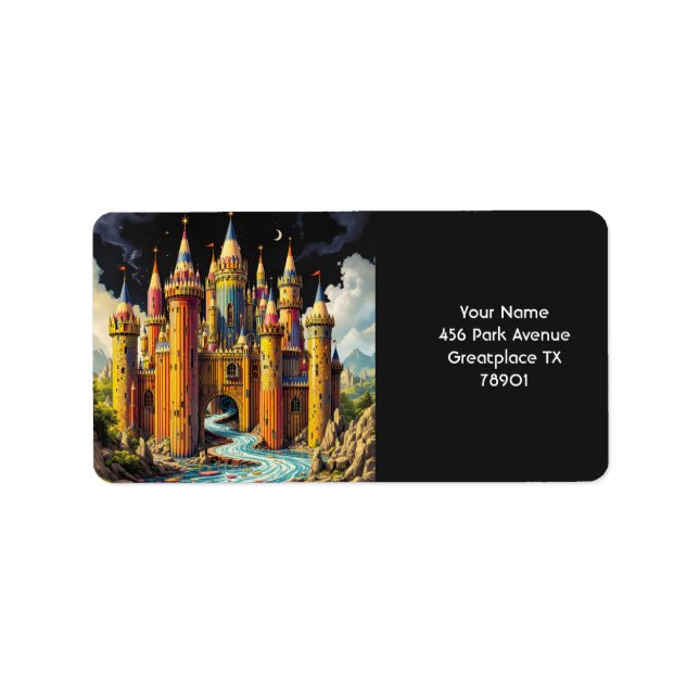 Fantasy Cute Castle From Pencils Label (Front)