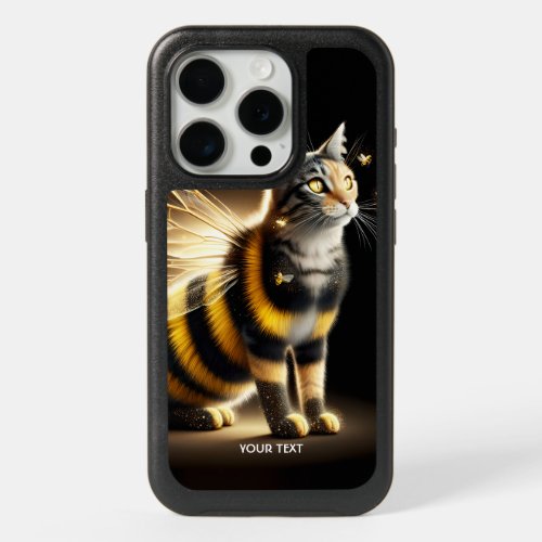 Fantasy Cute Cat Bee Wings iPhone 15 Pro Case
