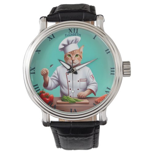 Fantasy Cute Cat Chef Suit Watch